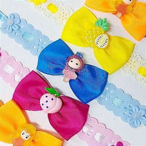 Gargantilha Passa Fita Laço Resina Mod.2 - 10 unidades