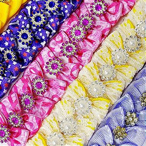 Kit Laço Borboleta Sortidos Mod.12 (Atacado) - 50 unidades