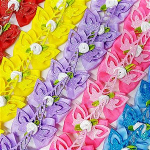Laço Borboleta EVA Unicórnio Rococó - 10 unidades