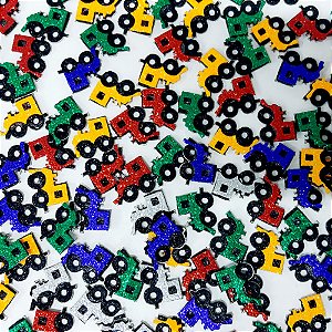 Adesivos EVA Glitter Trem - 10 unidades