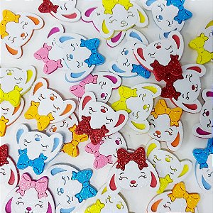 Adesivos EVA Coelha Páscoa Mod.1 - 10 unidades