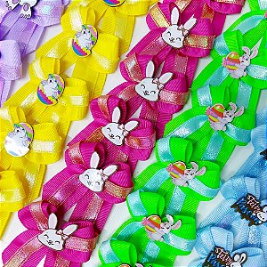 Laço de Ponta Duplo Lurex PF Páscoa - 10 unidades