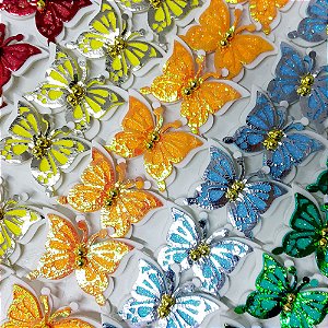 Laço de Penteado EVA Borboleta - 10 unidades