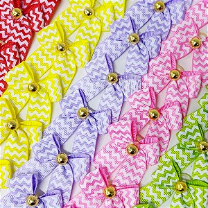 Laço Ponta Chevron Pérola Mod.2 - 10 unidades