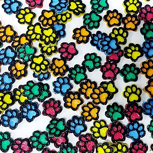 Adesivos EVA Glitter Patinhas Mod.1 - 10 unidades