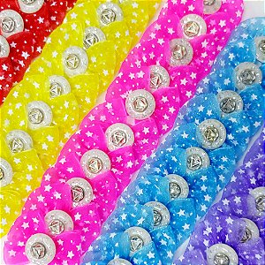 Laço Borboleta Voil Estrela Pedraria - 10 unidades