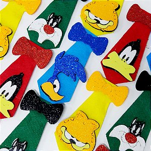 Gravata Social Laço Feltro EVA Personagens Mod.2 - 10 unidades