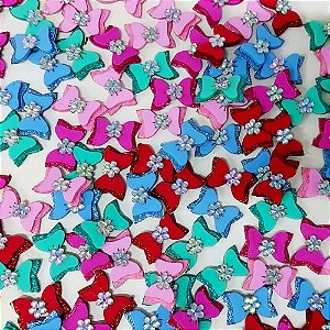 Adesivos EVA Glitter Lacinhos Mod.3 - 10 unidades