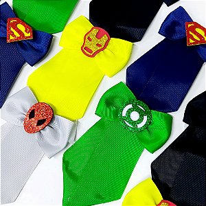 Gravata Social Laço Super Heróis EVA - 10 unidades