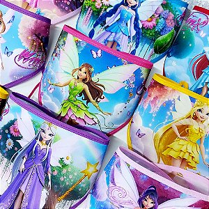 Bandanas Tecido Estampado Fadas - 10 unidades