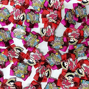 Laço Borboleta Duplo Veludo Brilho PF Festa Junina - 10 unidades