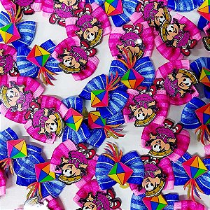 Laço Borboleta Duplo Voil PF Festa Junina - 10 unidades
