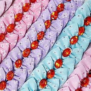 Laço Borboleta Estampado Floral Chaton - 10 unidades