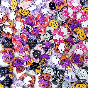 Laço Borboleta Estampado EVA Halloween Mod.2 - 10 unidades