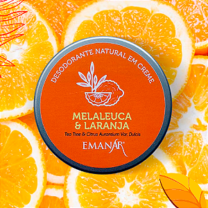 Desodorante natural melaleuca e laranja 20g