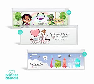 Estojo Zipzap 20x8cm Odontopediatria - Adesivado