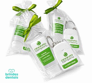 Àlcool Gel + Fio Dental Chaveiro - Personalizado
