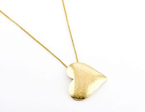 Gargantilha H.MARIA 70cm. folhada a Ouro- 60288