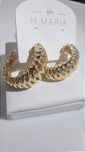 Brinco Argola Folheado a Ouro Designer