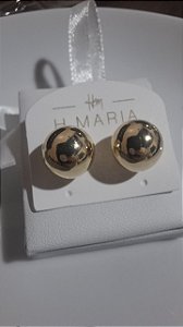 Brinco Folhado Ouro designer Pedra
