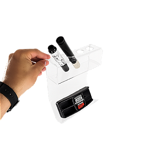 Suporte em acrílico para apagador e pincel marcador para quadro branco