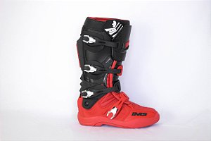 Bota Motocross Unissex Ims Extreme Preta E Vermelha Off Road