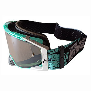 Óculos IMS ONE 2025 Motocross Trilha Enduro CINZA/VERDE ÁGUA