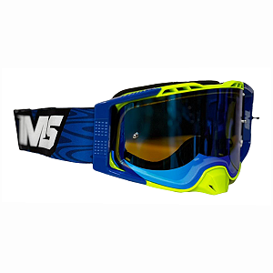 Óculos IMS One 2025 Motocross Trilha Enduro Azul e Fluor