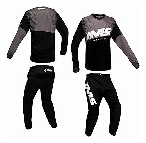 Kit Conjunto Roupa Motocross Trilha Calça Camisa Ims Cinza
