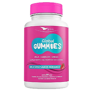 Gummies Pele, Cabelo e Unhas Morango – Global