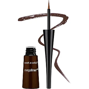 Delineador de Olhos - MegaLiner Liquid Eyeliner - Dark Brown - Wet n Wild