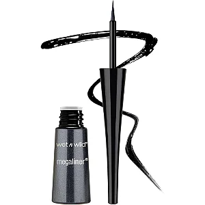 Delineador de Olhos - MegaLiner Liquid Eyeliner - Black - Wet n Wild