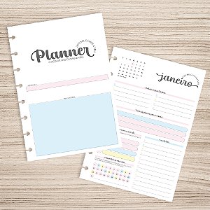 Refil de Planner 2026 para caderno de discos