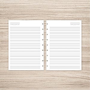 Refil Pautado para caderno de discos