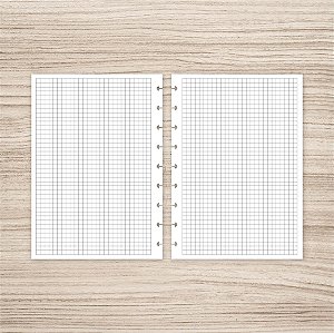 Refil Quadriculado para caderno de discos