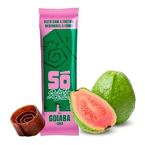 Snack Vegano - 3 Rolinhos de Frutas - Goiaba e Chia