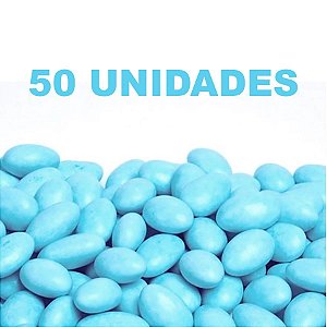 Amêndoa Confeitada Azul Bebê - 50 unidades