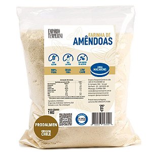 Farinha de Amêndoas PRODALMEN Fina 100% Pura 1kg - Chilena