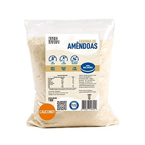 Farinha de Amêndoas Calconut Peneirada Fina 1kg 100% Pura EUA