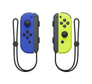 Controle Joy-Con Nintendo Switch - Azul/Neon Amarelo - (Esquerdo e Direito)
