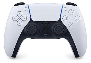 Controle joystick sem fio Sony PlayStation DualSense CFI-ZCT1 branco