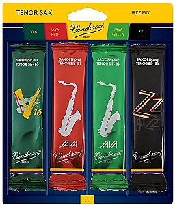 Kit Palhetas Vandoren Jazz Mix Sax Tenor 2,0 (c/ 04 Unidades)