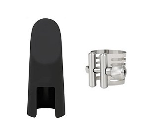 Abraçadeira Metal Tipo Rovner Platinum Para Boquilha Sax Alto + Tampa