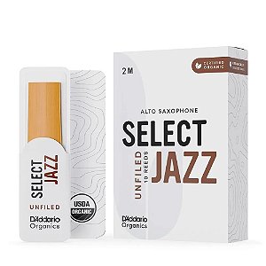 Palheta D'addario Select Jazz Unfiled Sax Alto 2,0 Soft (c/ 10)