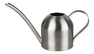 Regador De Metal Para Plantas 500ml Prata Bico Fino Moderno