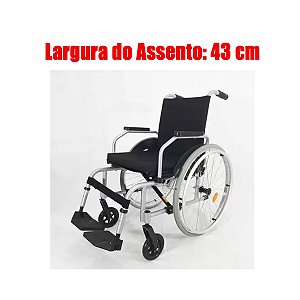 Cadeira de Rodas Dobrável Alumínio Start C1 Economy 43 cm  - Polior