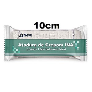 Atadura de Crepom INA 13 fios (10cm x 1,8m) - Neve