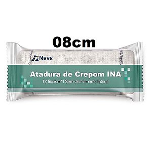 Atadura de Crepom INA 13 fios (08cm x 1,8m) - Neve