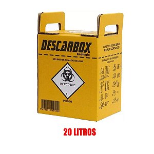 Depósito de Materiais Perfurocortantes 20 Litros - Descarbox