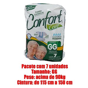 Fralda Geriatrica Confort Care Tam. GG - Confort